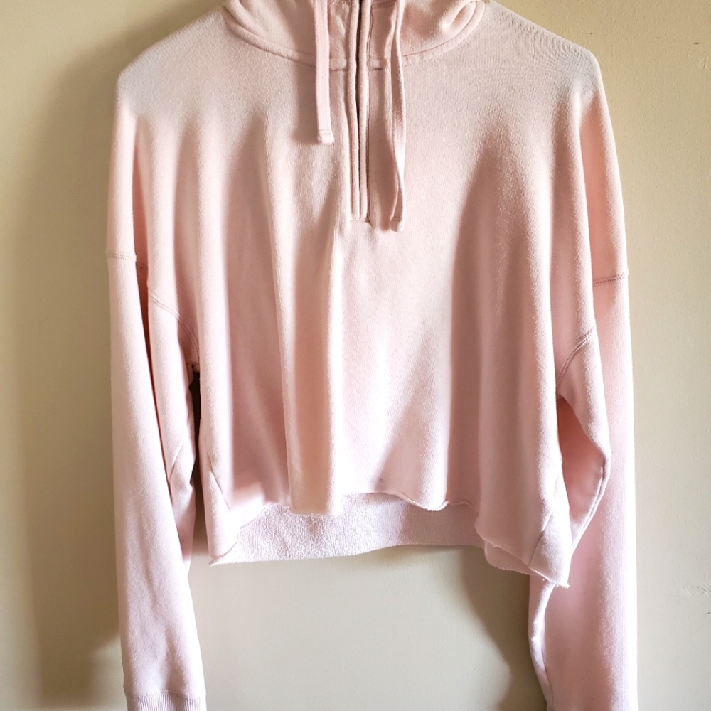 Cropped zip hoodie